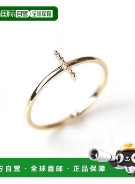 1h可退 日本直邮cui-cui 世界小钻石 线条戒指 K10YG 黄金 754523