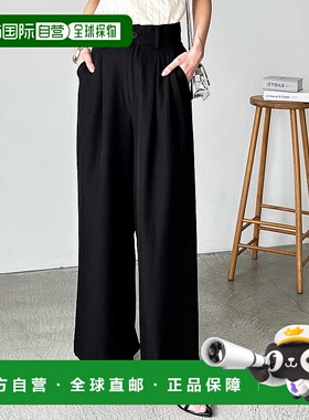 1h可退 日本直邮GeeRA 女士高腰双褶宽松裤 208486休闲裤阔腿裤
