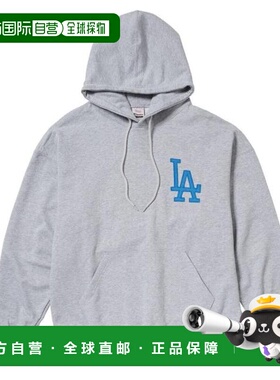 日本直邮MLB 标准刺绣徽标连帽卫衣 ML0625FW0004-GRY 灰色