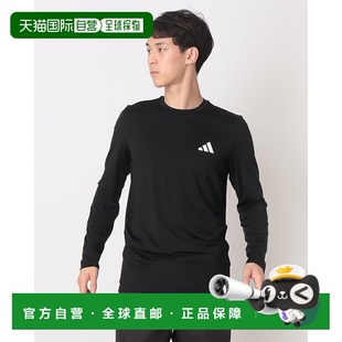 日本直邮阿迪达斯男士 功能性T恤黑色JC7715 训练必备长袖