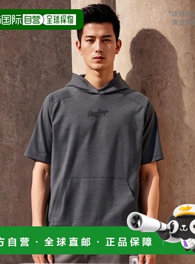 日本直邮Rawling BLACK LABEL 黑标弹力针织连帽衫 AOS12S03-B