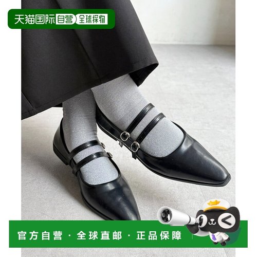 1h可退 日本直邮CPCM 女士 双搭扣平底皮鞋 黑棕两色 PGL1052513C
