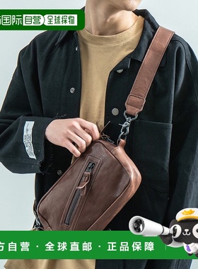 日本直邮Rocky Monroe 男士马革皮两用肩包手包[RK6854AU005163]