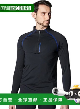 【日本直邮】[安德玛] UA RASH GUARD 1/4 ZIP 黑色皇家L