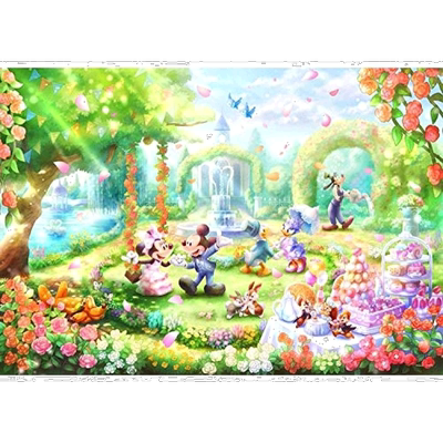 【日本直邮】1000片拼图迪士尼玫瑰香味的花园排队51x73.5cm米奇