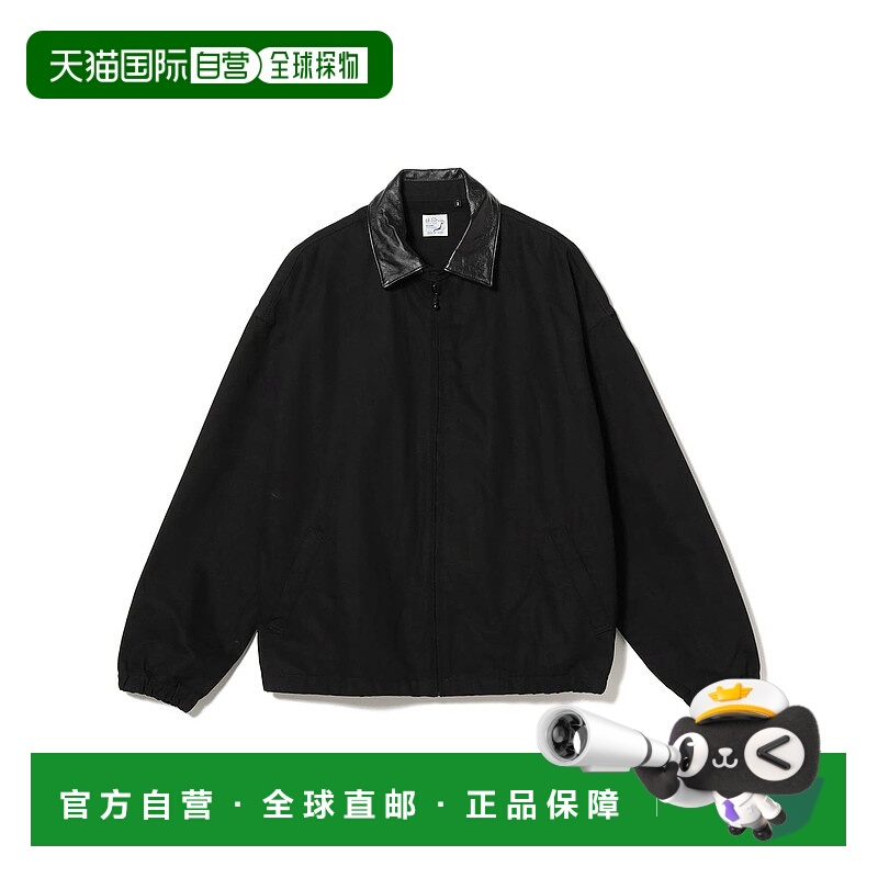 1h可退 日本直邮orSlow 男装 联名款 全棉宽松夹克 半拉链皮革立