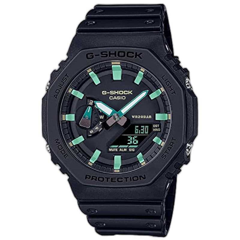 【日本直邮】G Shock卡西欧 手表 男款抗震运动表黑色 GA-2100RC-