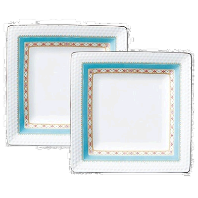 【日本直邮】Noritake则武 方盘2件套 19cm 蓝色 P5340A/1645