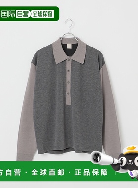 1h可退 日本直邮Deux Allures 男女同款 异材质拼接POLO衫 立体设