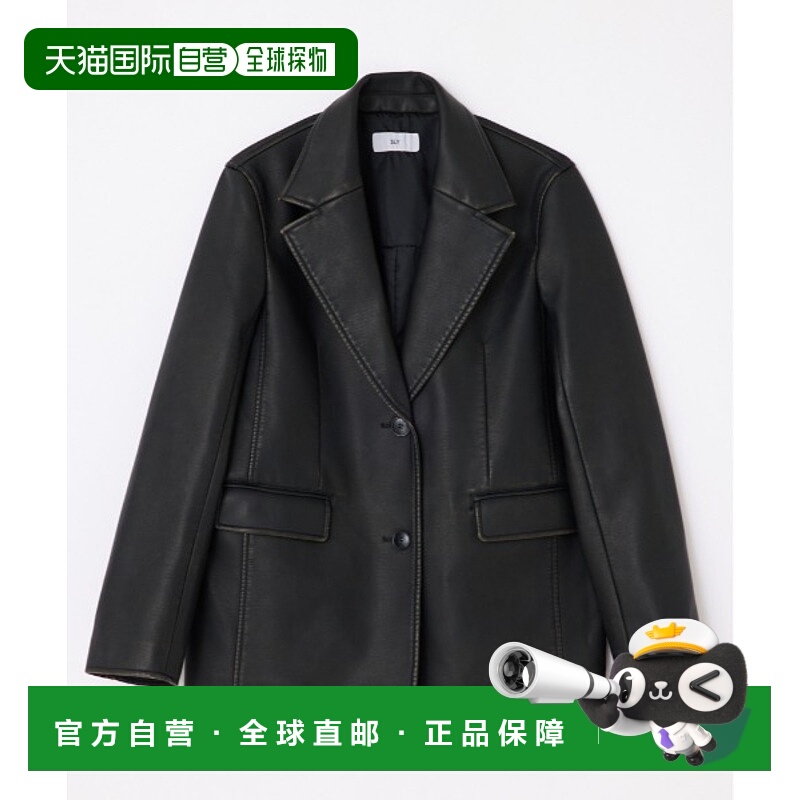 1h可退 日本直邮SLY 女士合成皮革复古风单排扣西装外套 030ISZ30