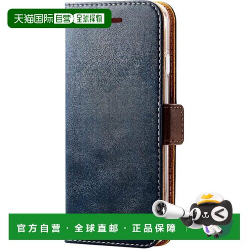 【日本直邮】宜丽客 iPhone SE保护壳 缝线 藏青PM-A22SPLFYNV