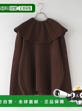 1h可退 日本直邮LOWRYS FARM 女装宽松版型针织开衫 可拆卸大翻领