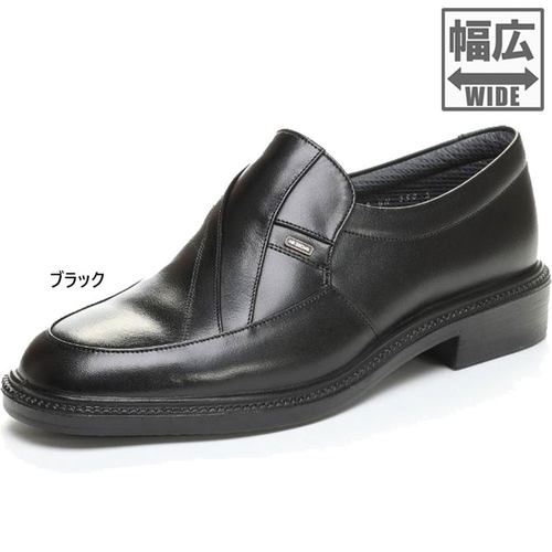 日本直邮MoonStar 商务鞋 4E宽楦 防水一脚蹬 休闲鞋黑色皮鞋加工