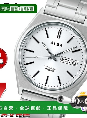 日本直邮精工Alba标准SEIKO ALBA男士钛金属手表AEFJ412