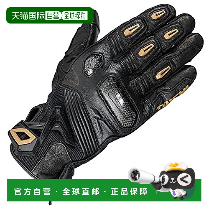 【日本直邮】RsTaichi Raptor皮革手套 全季 触屏 防护 黑/金L RS