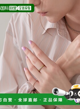 1h可退 日本直邮NOJESS 女士 925银金镀软金调钻石五石爱心戒指 3