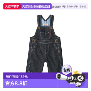 日本直邮日潮 MIKIHOUSE日潮牛仔蓝色内衬工装连体裤11-3302-572