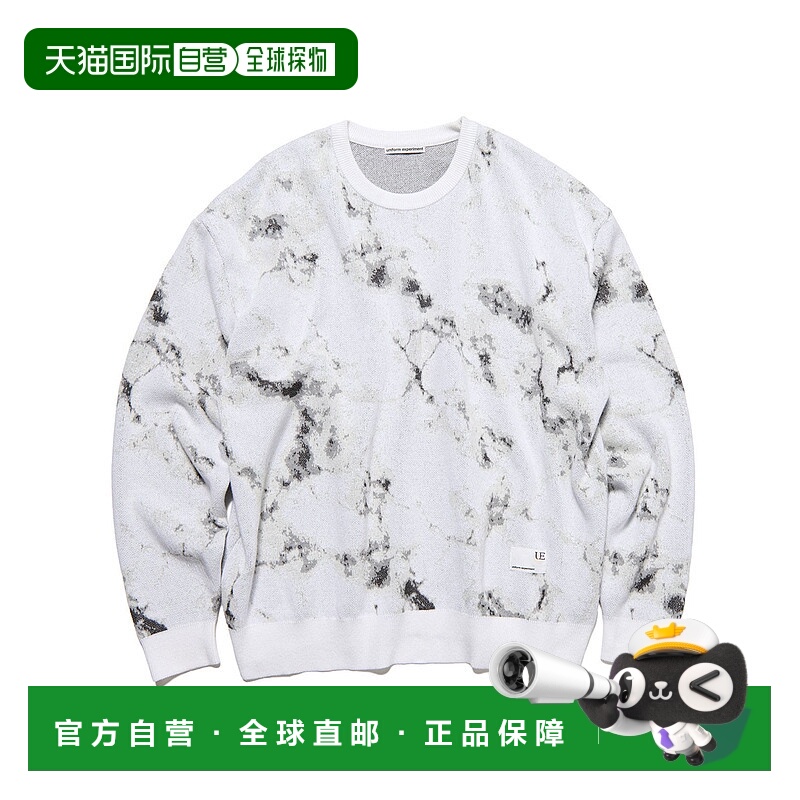 1h可退 日本直邮uniform experiment 男士大理石纹理针织衫 UE250