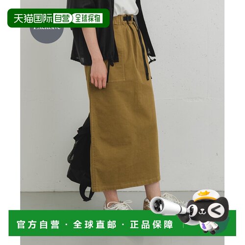 1h可退 日本直邮GRAMICCI 女装别注环保棉弹力斜纹裙 GRAMICCI2FE