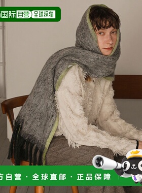 1h可退 日本直邮forksy. 女装 仿毛绒质感渐变流苏围巾 FOst542