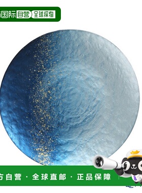 日本直邮Vetro Felice Horizon 盘子 22cm 蓝色 中号盘子 圆盘 甜