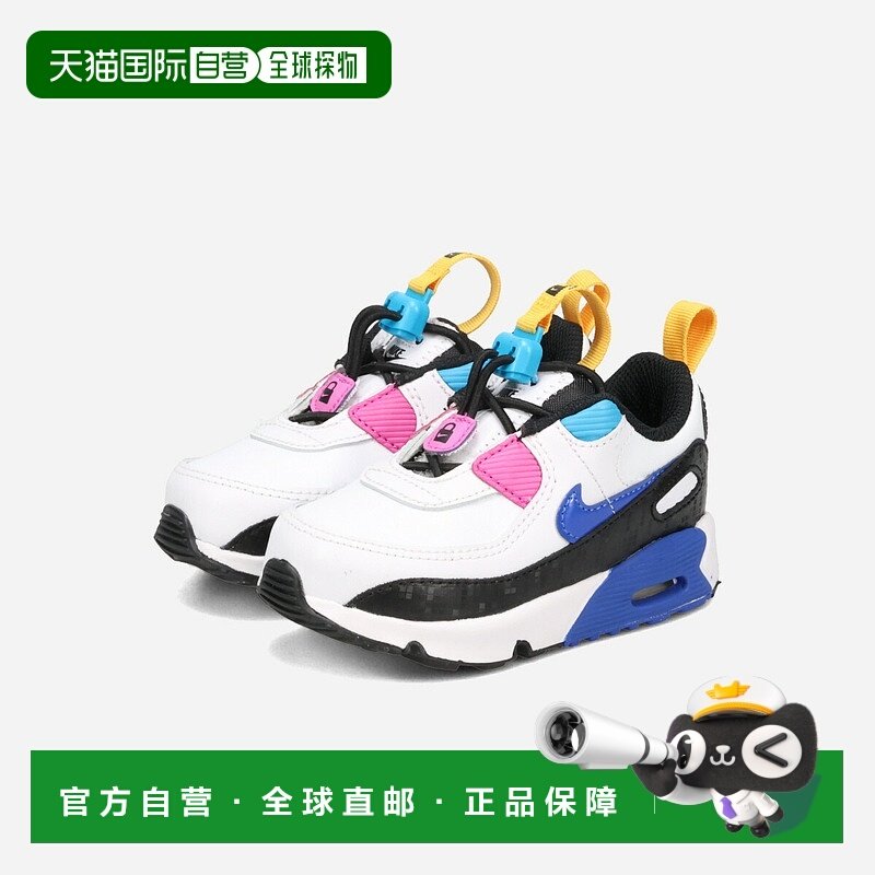 日本直邮Nike Air Max 90 Toggle SE BT 儿童款白/Hyper Royal/黑
