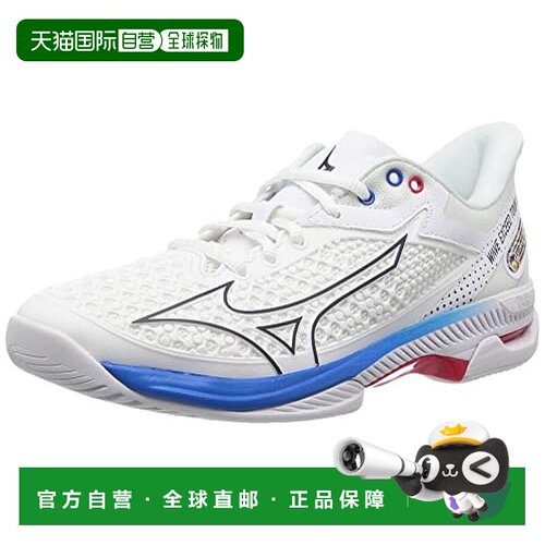 【日本直邮】Mizuno美津浓 轻网球鞋AC 白藏青蓝 23cm2E 61GA2276