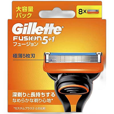 【日本直邮】Gillette 剃刀刀片 Fusion 无 8个 剃须 除毛吉列