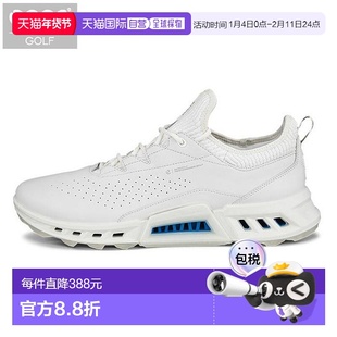 日本直邮ECCO 男士 BIOM C4 系带无钉高尔夫球鞋130404 01007白色