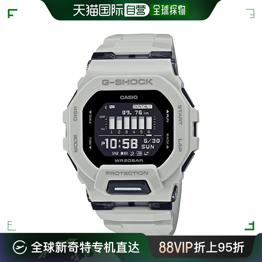 【日本直邮】G Shock卡西欧男士智能腕表G-Shock蓝牙灰GBD-200UU