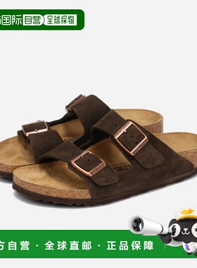 日本直邮BIRKENSTOCK ARIZONA 绒面皮革窄款女士 MOCCA 凉鞋（棕(