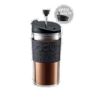 【日本直邮】波顿法压壶咖啡机(平底杯用带盖)塑料350ml黑色