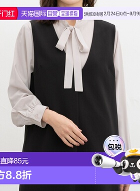 1h可退 日本直邮Honeys 女装 立领荷叶边系带衬衫 宽松显瘦设计 6