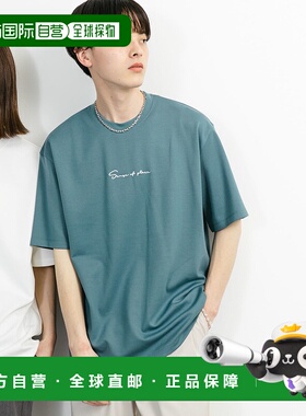 1h可退 日本直邮SENSE OF PLACE 男士刺绣短袖T恤 AAA511C108