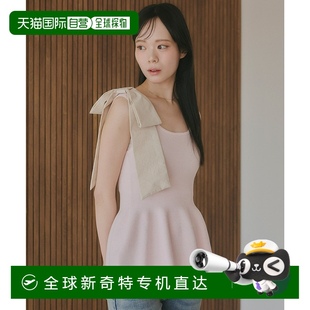 OL25YAC02 1h可退 日本直邮olu. 女士蝴蝶结收腰夏季 针织上衣