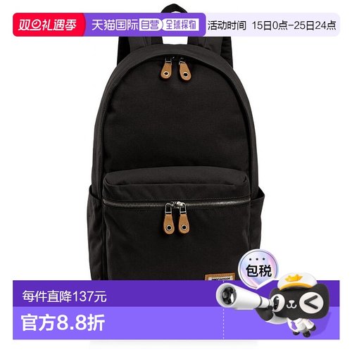 【日本直邮】Coleman科勒曼休闲双肩背包纯色拉链旅行户外双肩包