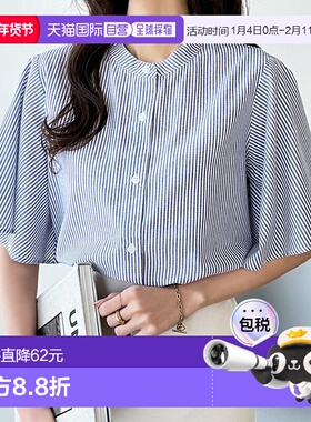 日本直邮GeeRA 喇叭袖束口领衬衫 [R04609EW12983]