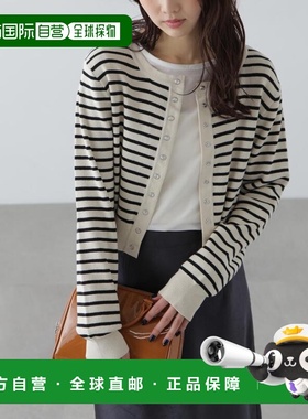 日本直邮FREE'S MART 女装圆点纽扣圆领开衫 春夏宽松百搭针织外