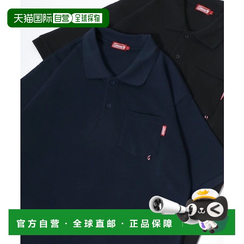 日本直邮Coleman 带口袋logo印花女士男士棉质POLO衫 [93064892]