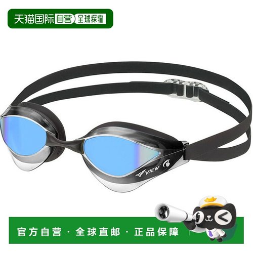 日本直邮VIEW BladeORCA 加垫竞速游泳护目镜 (V230SAMT-SKBL)