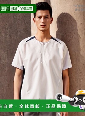 日本直邮ZETT 短袖半拉链毛衣 BOV535H-1129A高档舒适 时尚百搭