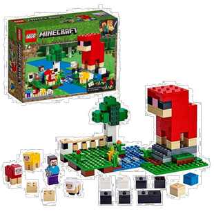 自营|LEGO乐高拼插积木矿山工艺巨羊羊毛农场21153儿童玩