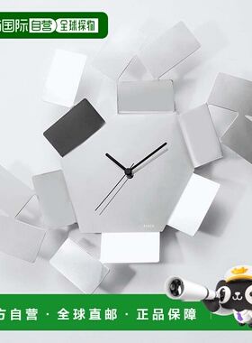 日本直邮Alessi ALESSI LA STANZA DELLO SCIR 挂钟银色Scirocco