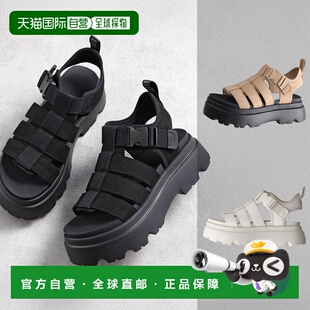 日本直邮UGG W CORA 凉鞋 1152698 女士厚底磨砂皮徽标绑带鞋 彩