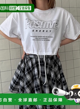 1h可退 日本直邮WOND 女士字母图案抽绳短款T恤 WD25SM05L0001