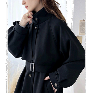 1h可退 日本直邮Classical Elf 女士立领宽松长袖流行大衣外套