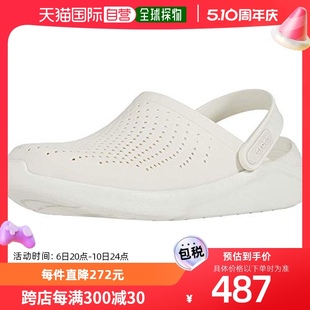 自营｜Crocs男女同款凉鞋休闲时尚简约舒适透气轻骑几乎白