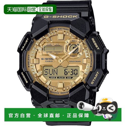 【日本直邮】卡西欧 G-SHOCK GA-010GGB-1A9JF 男士黑色长寿命环
