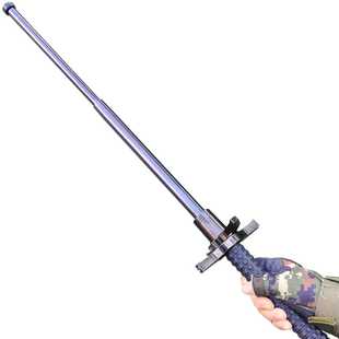实心加粗挡刀甩棍防身棍武器三节伸缩棍防护甩鞭打架驱赶棒遛狗棍