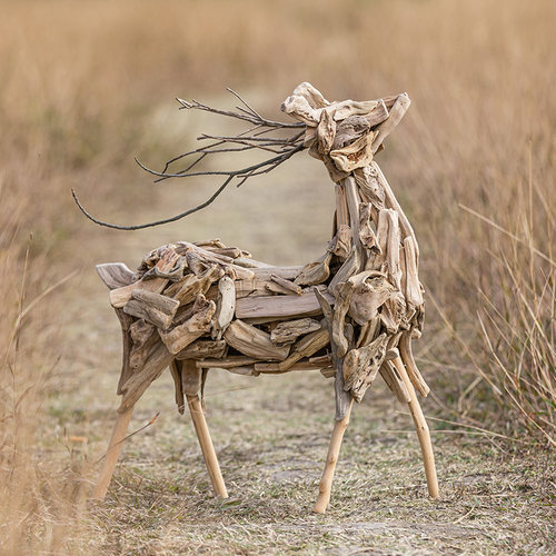 木质鹿户外摆件装饰庭院